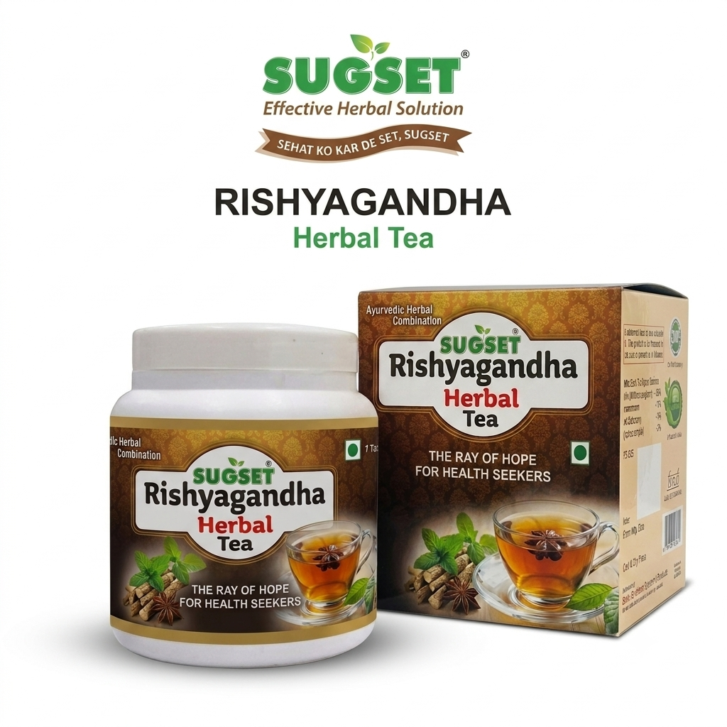 SUGSET Rishyagandha Herbal Tea - Signature Blend